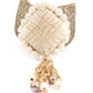 Rajwada White & Gold Alloy Embellished Bracelet For Women