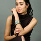 Rajwada White & Blue Alloy Embellished Bracelet For Women