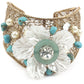 Rajwada White & Blue Alloy Embellished Bracelet For Women