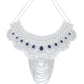 Rajwada Blue & Silver Alloy Embellished Jewellery Set For Women