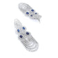 Rajwada Blue & Silver Alloy Embellished Jewellery Set For Women