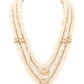 Rajwada Off White & Golden Alloy Embellished Jewellery Set For Women