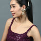 Rajwada Green & White Embellished Alloy Earrings For Women