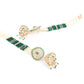Rajwada Green & White Embellished Alloy Earrings For Women