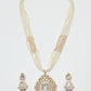 Rajwada White Alloy Beaded Pearl Jewellery Set For Women