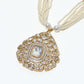Rajwada White Alloy Beaded Pearl Jewellery Set For Women