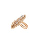 Rajwada Golden Alloy Embellished Ring For Women