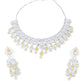 Rajwada Yellow & Silver Alloy Embellished Jewellery Set For Women