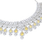 Rajwada Yellow & Silver Alloy Embellished Jewellery Set For Women