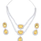 Rajwada Yellow Alloy Embellished Jewellery Set For Women