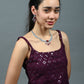 Rajwada Burgundy Alloy Embellished Jewellery Set For Women