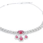 Rajwada Burgundy Alloy Embellished Jewellery Set For Women