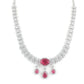 Rajwada Burgundy Alloy Embellished Jewellery Set For Women