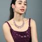 Rajwada Dark Pink Alloy Embellished Jewellery Set For Women