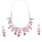 Rajwada Dark Pink Alloy Embellished Jewellery Set For Women