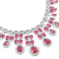Rajwada Dark Pink Alloy Embellished Jewellery Set For Women