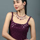 Rajwada Dark Pink Alloy Embellished Jewellery Set For Women