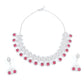 Rajwada Pink Alloy Embellished Jewellery Set For Women