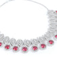 Rajwada Pink Alloy Embellished Jewellery Set For Women