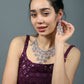 Rajwada Pink Alloy Embellished Jewellery Set For Women