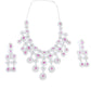 Rajwada Pink Alloy Embellished Jewellery Set For Women