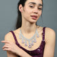 Rajwada Light Pink Alloy Embellished Jewellery Set For Women