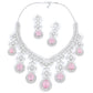 Rajwada Light Pink Alloy Embellished Jewellery Set For Women