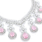 Rajwada Light Pink Alloy Embellished Jewellery Set For Women