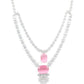 Rajwada Light Pink Alloy Embellished Jewellery Set For Women