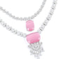 Rajwada Light Pink Alloy Embellished Jewellery Set For Women
