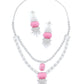 Rajwada Light Pink Alloy Embellished Jewellery Set For Women