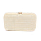 Rajwada Off White Jute Beads Embellished Clutch For Women