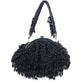 Rajwada Black Velvet Embellished Hand Bag For Women