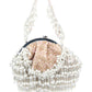 Rajwada Beige Velvet Embellished Hand Bag For Women