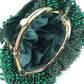 Rajwada Green Velvet Embellished Hand Bag For Women
