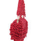 Rajwada Red Velvet Embellished Hand Bag For Women
