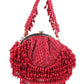 Rajwada Red Velvet Embellished Hand Bag For Women