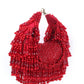 Rajwada Red Velvet Embellished Hand Bag For Women