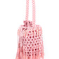 Rajwada Pink Suede Embellished Potli For Women