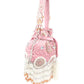 Rajwada Light Pink Suede Embellished Potli For Women