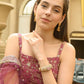 Rajwada Gold And Pink Mixed Metal Embellished Bracelets For Women