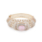 Rajwada Gold And Pink Mixed Metal Embellished Bracelets For Women