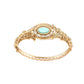 Rajwada Gold And Green Mixed Metal Embellished Bracelets For Women