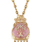 Rajwada Gold And Pink Mixed Metal Embellished Neck Piece Set For Women