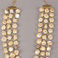 Rajwada Off White Faux Pearl Long Neckpiece With Beads For Women
