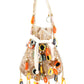Rajwada Off White Mirror Tasseled Clutch For Women