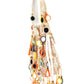 Rajwada Off White Mirror Tasseled Clutch For Women