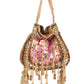 Rajwada Beige Embellished Potli Bag For Women