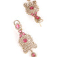 Rajwada Pink Mixed Metal Embellished Gold Plated Neckpiece Set For Women