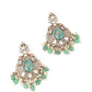 Rajwada Sea Green Alloy Embellished Gold-Plated Neckpiece Set For Women